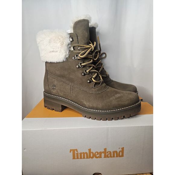 New Timberland Courmayeur Valley 6 inc Shearling Waterproof Boots US 10 Olive - Picture 1 of 8